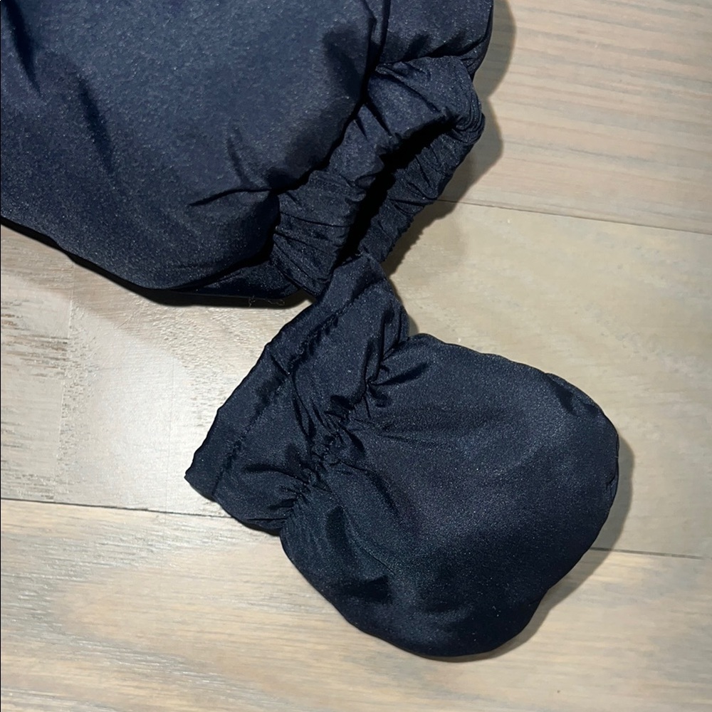 Chic Navy Fur-Trimmed Winter Snowsuit - Picture 4 of 9